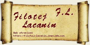 Filotej Lačanin vizit kartica